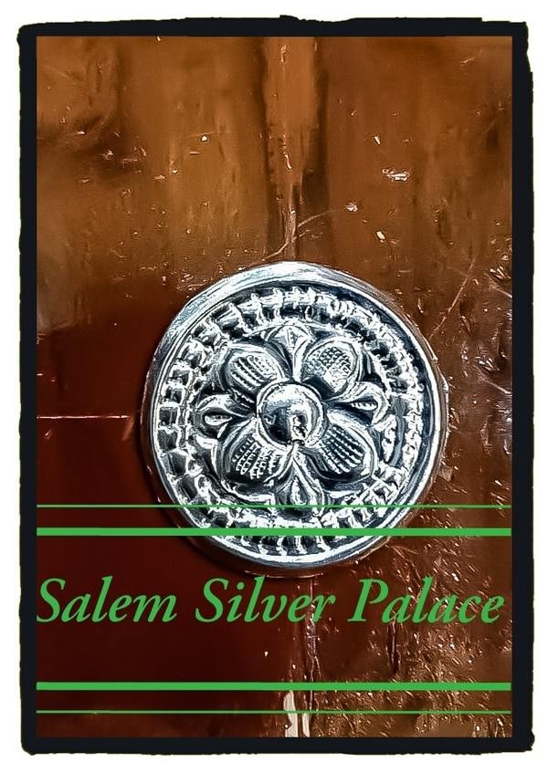 Wooden Manai Palagai with Silver Flower Corners. (Short Legged Flat Stool). Because of its richness and long life this product carries antique value. Making of silver flower corners is one of its kind that followed from the traditional practices.Size of Silver Flower 3 inches. Weight (4 Flowers) 120 gms.Silver flowers for Wooden Manai Palagai is done under customised orders only.For details contact Salem Silver Palace 9894353579 Silver wholesale Salem Tamilnadu India 🇮🇳