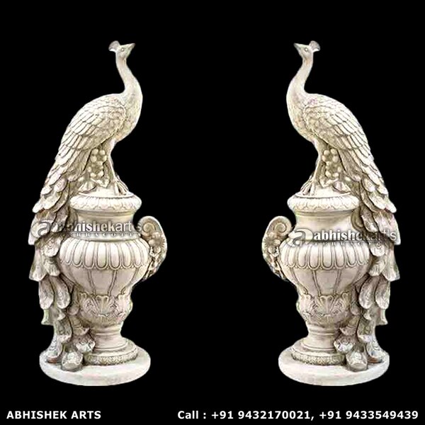 We are one of the leading manufacturer and supplier of Fiber Peacock Garden Decoration Sculpture. These fiber statues are made of high grade FRP with weather coated color for long lasting. Height of this Peacock statue is available in 6 feet. We also do customized statues.