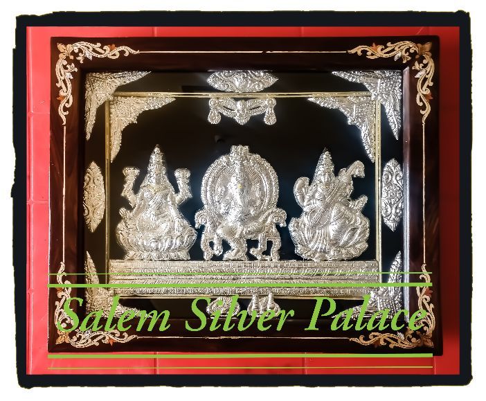 Silver Photo Frames.Silver Purity - 999%Frame Material - Wood.Type - Wall Mounting.Sizes Available - 10/12, 14/18, 15/19, 18/22 inches (including outer frame).This Silver God Images Photo Frames with Glass, tightly crafted with wooden frame retains the colour of glowing Silver for years. Available with Led lights and colour changing LED lights. Recommended for gifting and pooja purposes.For details contactSalem Silver Palace9894353579Silver wholesaleSalemTamilnaduIndia 🇮🇳
