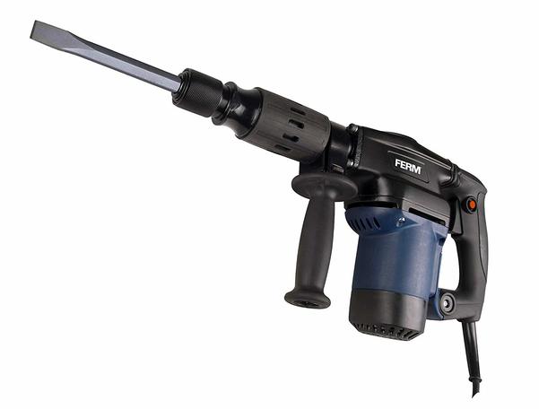 Easily demolish walls, floors, concrete and tiles with the HDM1033P Demolition hammer. This chisel hammer has a power of 1000 Watt, adjustable chisel positions, variable speed and impact energy up to 11 Joule! With this powerful power tool you can do every demolition task!The impact absorbing handle, extra soft grip handle and the extreme long 6 meter rubber cable ensures optimal user comfort: As a user you experience more grip, stability and freedom to move. The HDM1033P Demolition hammer comes in a robust storage case with flat chisel.Technical SpecificationPower Input - 1000WImpact Rate - 3700 BPMChisel Size - 17mm HexImpact Energy - 11 JWeight - 6.3kgCord Length - 6 meterManufacturer's warranty - 6 months (T & C apply)We are authorised service centre for FERM Power ToolsTel : 022-23736027 For sales : + 918017265815, sale@fairtradecorp.in