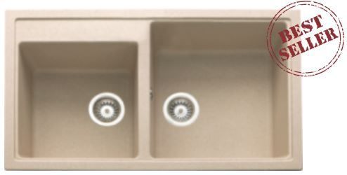 Sink SizeOverall Size :- 860mm x 500mmBowl Size :- 400mm x  420mmsmall Bowl Size :- 357mm x 345mm