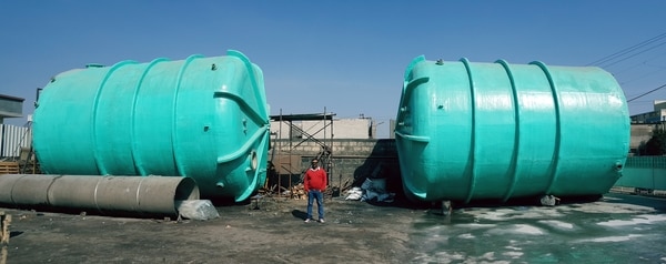 We at FGP Manufacture PP lined FRP tanks to suit the chemicals and for a longer life period.We also offer various thermoplastic Liners like: 1. PP – Polypropylene2. PVC – PolyVinyl Chloride3. C-PVC – Chlorinated PolyVinyl Chloride4. HDPE – High Density Poly Ethylene5. PVDF – Poly Vinilidine Flouride6. PTFE – Polytetrafloroethylene7. FEP – fluorinated Ethylene propylene8. E-CTFE – Chlorotrifluroethylene9. PFA – PerfluroalkoxyWe manufacture the FRP Tanks with manufacturing processes like : Hand-Lay up Process / Contact Moulding , Filament Winding Process , Spray Lay up.The design codes followed by us to maintain the quality of the product are : BS : 4994 : 1987, BS EN 13121, ASME - SECTION – X, ASME RTP -1-2000, ASTM D 3229-81, ASME B 16.5.The resin system used are :a. Polyesterb. Vinyl Esterc. Epoxyd. PhenolicThe Various Storage tanks manufactured by us for different industries are : 1. Horizontal / Vertical Orientation tanks2. Ultra pure Water tanks3. Underground Storage tanks4. Food Storage tanks5. FRP Silos6. Chemical Storage tanksOur capacity ranges from 1000 Litres to 2, 50,000 Litres. In past we have manufactured FRP Panel Tank – with capacity of 675m3. We also carry out FRP Lining at site for concrete & steel. We have dedicated team for site fabrication. The tanks are utilized in various industries ranging from textile, steel processing, distillery, refinery, alkali, caustic, soda, HCl, Hypo and many others.