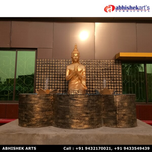 Buddha water fountain with lotus