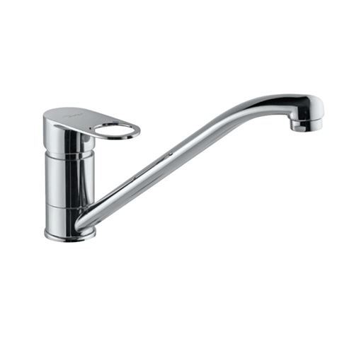 Single Lever Sink Mixer with Swinging Spout (Table Mounted) with 450mm Long Braided Hoses