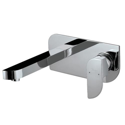 Exposed Part Kit Of Single Lever Basin Mixer Wall Mounted Consisting Of Operating Lever, Wall Flange, Nipple & Spout (Suitable For Item ALD-233)
