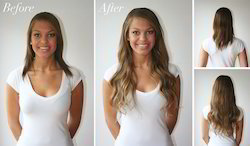 Our entity is a primary name, engaged in offering an elite range of Clip in Hair Extension. Our products are simple to apply by yourself at home in less than ten minutes. The best thing of all is that our human hair extensions come with a high-quality nonslip clip that is all the same color as the hair shade, unlike the huge silver clips that come with many other human hair extensions brands.
Features:
Smooth and silky appearance
Alluring look
Natural sheen