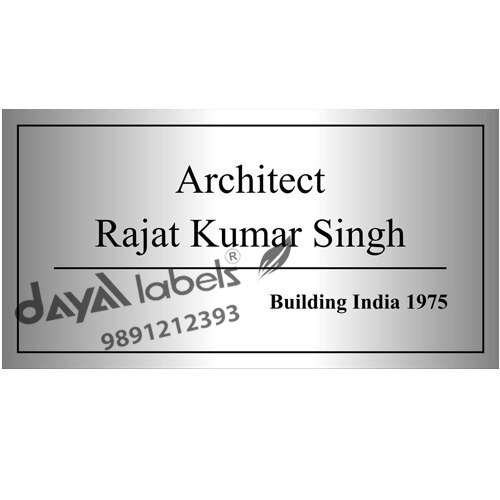 Steel Name Plate