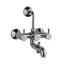 It connecting a beautyful shower mixer which include overhead shower with 115mm long bend pipe on upper side connexing legs also .