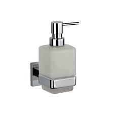 A thick glass bottle which is including soap dispensor and unique piece of jaquar .