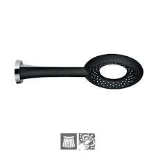 Overhead Shower have 250 mm round shape single flow ABS body with face plate black matt with rubit cleaning system .