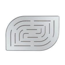 Alive maze overhead shower 200x300 mm round edge & rectangular head single flow . It have body & face plate stainless steel with chrome finish .