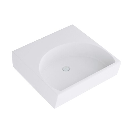 Softness and geometry come together in harmony of opposites with the Orbit range of rectangular over counter WBs.