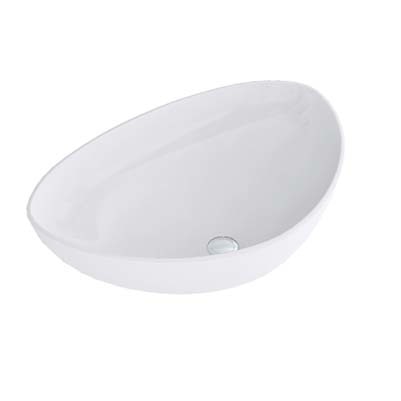 A contemporary tri-angular shaped basin that brings an aura of sophistication to any bathroom, the over counter basin from the Wave range is a superior design incorporating functionality.
