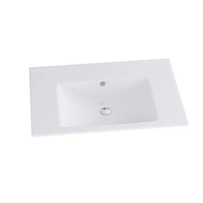 Topaz matches none! Housed in 76x47x18 cm, this desirable beauty reflects the modern with a rectangular design (with thin rim), centre hole for tap and chrome plated cap on overflow hole.