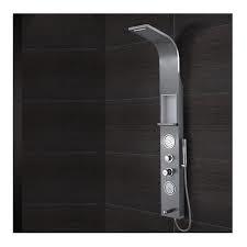Jaquar' s shower panels make showering much more convenient , since they are almost like shower stalls , and fit even in a small bathroom . Jaquar shower panels are an easy way to increase the functionality of your existing shower area , as they can fit neatly on to the wall via their wall bars .