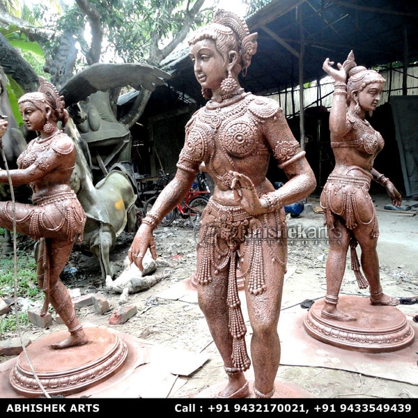 We are one of the leading manufacturer and supplier of Fiberglass Ajanta lady Statue. These fiber statues are made of high grade FRP with weather coated color for long lasting.Height of this sculpture is available in 6 feet. We also do customized statues.