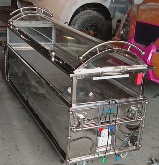 MC 008- Stainless Steel Single Dead Body Freezer Box (Arch Type)