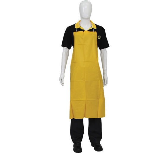 We provide PVC Apron for safety applications at wet working sites. If your daily job responsibilities include handling harmful material, chemicals, or toxins of any kind we provide very specific PVC coated apron for you to wear accordingly. Majority of them are lightweight to reduce restrictions on your movements. Being able to move freely means that you can focus solely on the task at hand without having to compromise your natural movements. Aprons also help protect your body and clothing against any accidental spills. Along with other safety items, they act as a barrier between the substance you’re handling and your body. In addition, the apron you wear will help contain any chemicals spilled or that come in contact with your person to guard against spreading it to other people and areas. PVC Coated aprons , PVC Aprons , Safety equipments , Safety applications, Safety hazards.