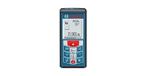 GLM 100 from BOSCH is a precision laser measuring instrument with Bosch patented technology for instant measurement of distance, area and volume. A handy device with 100m range, option of measuring in meters/feet, it is ideal for both professional and household measurements. The device is compact easily fitting into a pocket and robust with dust and splash protection.Features:- Can be recharged via standard micro USB port.- Timer function can be switched on/off – for precise measurement from difficult positions.- Reliable aid on any construction site due to robust design and IP 54 protection.- Small and handy.Technical SpecificationBattery Voltage - 3.7 VBattery Type - Lithium-IonBattery Capacity - 1 x 3.7 V Li-Ion battery (1250 mAh)Laser Class - 2Measurement Range - 0.05 – 100 MeterMeasurement Accuracy - +/- 1.5 mmMeasurement Time - < 0.5 sMax. Measurement Time - 4sPower Supply - 1 x 3.7 V Li-Ion battery (1250 mAh)Automatic Deactivation - 5 minUnits of Measurement - m/cm/mmDust and Splash Protection - IP 54Laser Diode - 635 nm , < 1 mWMemory Capacity (Values) - 20+1 MeasurementsNet Weight - 140 g (Approx.)Key Note - GST Invoice AvailableManufacturer's warranty - 6 months (T & C apply)We are the authorized service center for BOSCH Power ToolsTel : 022-49736888 For sales : + 91 9869483579 , sale@fairtradecorp.in