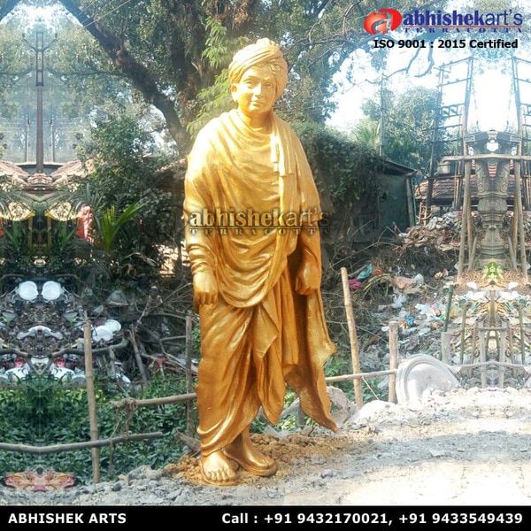 We are one of the leading manufacturer and supplier of Fiberglass Swami Vivekananda standing statue. These fiber statues are made of high grade FRP with weather coated color for long lasting.Height of this sculpture is available in 7 feet. We also do customized statues.