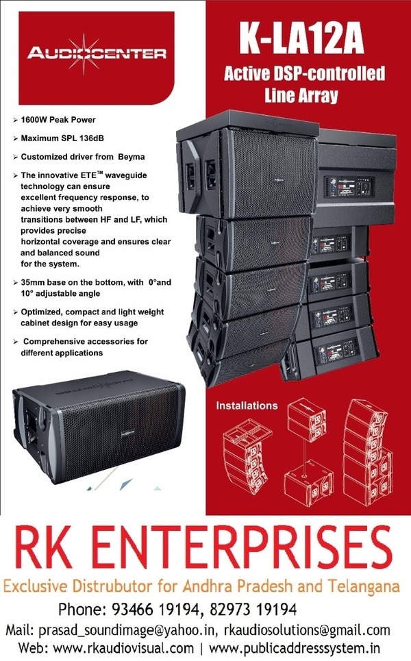 K-LA-DSP Series Active DSP-controlled Line Array Speaker is specifically designed for mid to mid-high market.K-LA-DSP can be used in Applications like Live sound for rental application for small and mid-size venues, Permanent installation in theatres, houses of worship, convention centres, Portable PA, clubs, ballrooms, live theatres and almost anywhere else that people gather to enjoy music or hear the spoken word, are within the ability of the K-LA-DSP series to respond with acoustical perfection.K-LA-DSP system is combined in modularization, which is suitable for any performance venues.