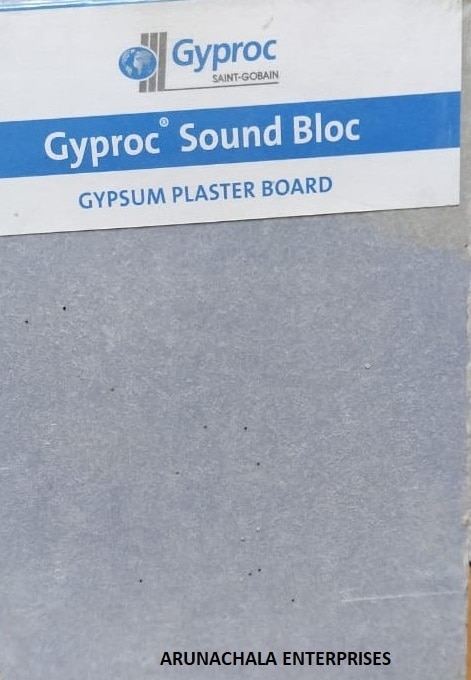 Gyproc Sound Bloc is a special gypsum board which consists of an aerated gypsum core encased in and firmly bonded to, strong paper liners that are blue. They are manufactured through a special process which gives it excellent sound insulating properties.Designed for use in drywall partition systems where greater levels of sound insulation are required.IDENTIFICATION : Blue face paper,Brown reverse side paper,Thermal Conductivity : 0.25 (W/m°K).