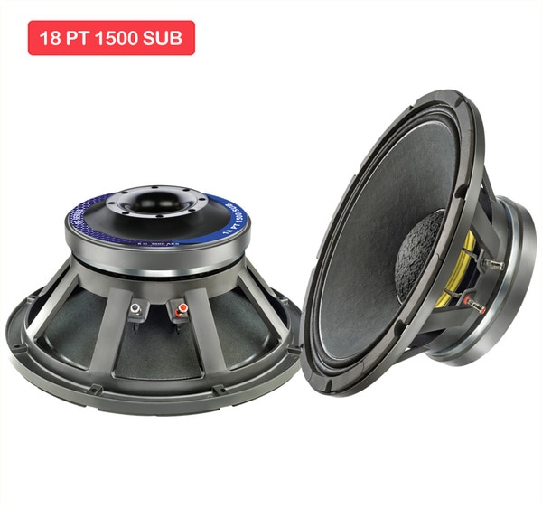 18 PT 1500 SUBAn excellent subwoofer with deadly bass and relatively long range. Can be ideally used in Horn Loaded, Bass Reflex cabinets.