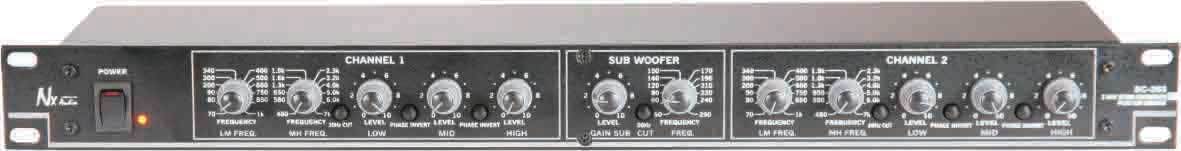 The entry level SC203 Stereo 3-Way with Subwoofer out with XLR in/outs is a great buy and absolute value for money.
