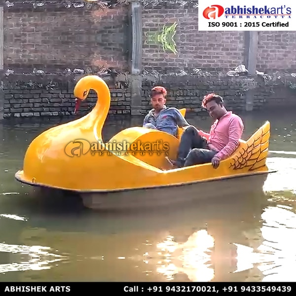 We are one of the leading manufacturer and supplier of Fiberglass duck paddle boats. These fiber paddle boats are made of high grade FRP with weather coated color for long lasting. Capacity of this boat is 2 seater. We also do customized fiber paddle boats.