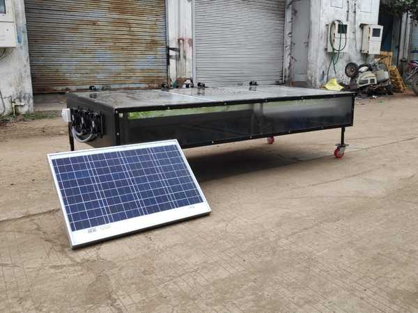 Multipurpose solar Dryer or Solar Drying machine is specially design for drying any kind of farm product Agro product or sea food. It can be used for Drying Mushrooms, Vegetables, Fruits, Herbs, Leafy Vegetables, Aromatic Flowers, Spices, Sea food Like Fish and Prunes. Any thing can be dried under Perfectly engineered and hygiene environment. It is made Dust Proof, Rodent proof, Bugs and Insect Proof and Water Proof, It can be available in the Following Capacity 10 kg, 25 kg, 50 kg, 100 kg, 200 kg per day.