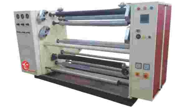 This set has Production speed for making roll size 48mm X 65m , from jumbo roll of length 4000m; Converting Time is 50 Min. Resulting in 26 boxes /hr.Feature1. Full-automatic four-shaft exchange is adopted and the efficiency is improved.2. Stepless speed regulation of frequency conversion and three-step length setting provide smooth rewinding operation to ensure accurate rewinding length. It can automatically decelerate and stall when operating at high speed.3. The unwinding is with Mag. Powder brake. The rewinding tension is adopted with the dual Mag. Powder clutch. 4. The curved stretch roller is designed to eliminate tape wrinkling during extension and feeding. 5. Staggered Trim Winding6. (Optional) Auto labeling and slitting stationery tape functions.Main Technical Parametersmodel TE 111-1300 TE111-1600Effective width 1320 mm 1620 mmmax. unwind diameter 800mm 800mmmin. slitting width 12mm 12mmmax. rewind diameter(shaft1