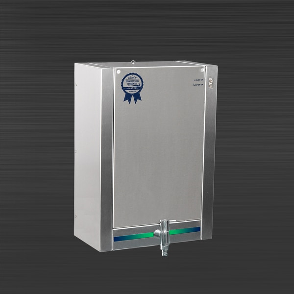 > RO+UV Purification> Stainless Steel Body> Stainless Steel Storage Tank> 9 Liters Storage> 15 Liters/Hour Purification