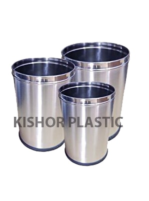 Stainless Steel Plain Dustbin7 x 10 Inch8 x 12 Inch10 x 14 Inch