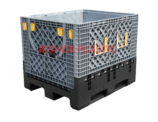 Plastic Foldable Pallet Crate with lid