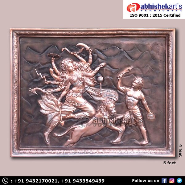 We are leading manufacturer and supplier of Fiber Ma Durga wall mural. As well as we are making various fiber Ma Durga wall murals. FRP wall mural is available in 4 feet by 5 feet.Also we do customized works.