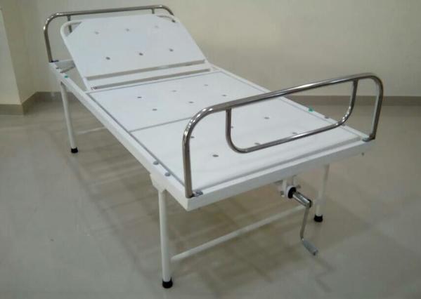 We are the most recognized name engaged in trading and supplying an enormous range of Hospital Bed that is broadly used in charitable hospitals, clinics, medical colleges, government hospitals to provide full comfort to the patients. Obtained from trustworthy vendors, the provided bed is designed and manufactured using basic material and contemporary methodology under the vigilance of highly skilled professionals. Moreover, our offered bed is highly acclaimed by our clients for its adjustable knob and comfort level.Features:Durable finish standardsHighly comfortableEasy to moveSpecifications:SEMI FOWLER ECONOMY BEDComplete Metal FrameHead/Foot Board Adjustable in 38 degreeBed Surface made of cold roll steel sheetBed Size : 2080 x 900 x 500 mmOptional : Castor, Side Rail, Shoe Rack,Dinning Table, I.V Stand