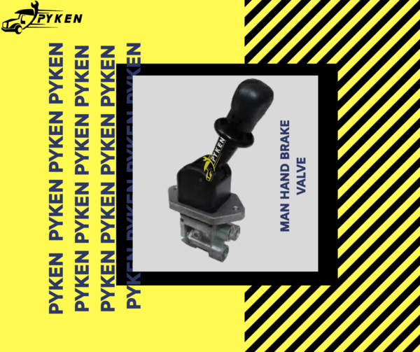 Pyken's Man Hand Brake ValveHand Brake ValveIn this difficult time, its hard to buy a new Truck so we are here to help to give your existing Truck a Life. Replace all your damaged parts with the Pyken's Spare Parts Like Hand Brake Valve, Clutch Plate , Pressure Plate , Mountings , Engine Mounting , Truck Sensors and give your Trucks a new and long life.We have wide range of spare parts for your Heavy Duty Trucks and for all New Generation Trucks like for Amw , Tata Signa , Tata Prima , Leyland U Truck , Eicher , Volvo , Man , VolvoFm400 , VolvoFm440Disclaimer : we dont have any tradelinks with original companies. we use their name/brand/partnumber/logos or pictures for refrence purpose only. we deal only under our own registered Pyken brand.