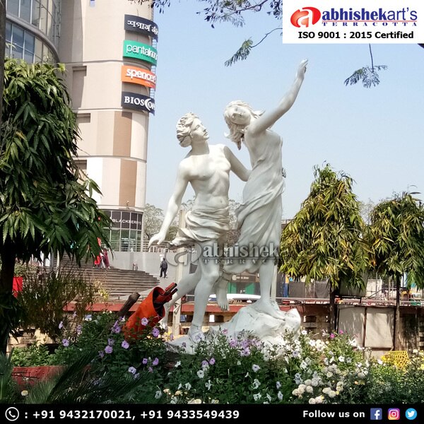 We are one of the leading manufacturers and suppliers of Fiberglass lover statues. These fiber statues are made of high-grade FRP with weather coated color for long-lasting. The height of this sculpture is available in 7 feet. We also do customized statues.