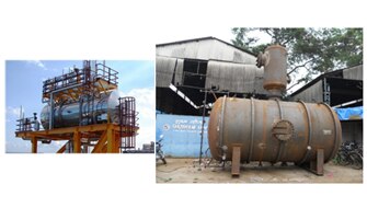 We Manufacturing a Wide Range of Deaerator With Storage Tank, For Higher Capacity Boilers Both IBR & NON-IBR Type.
Wide Range : 1 ton to 500 tons/hr.
Working pressure : Upto 45 kg/cm2.