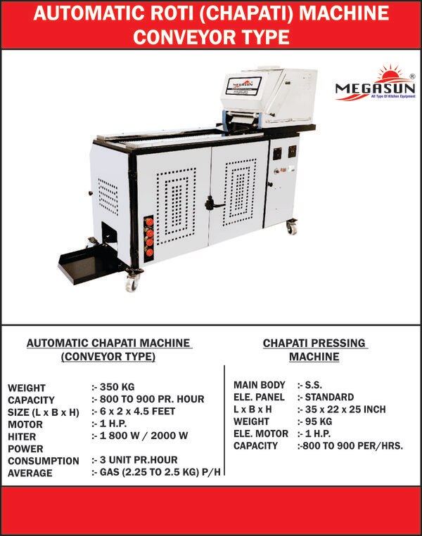 automatic chapati pressing machine
