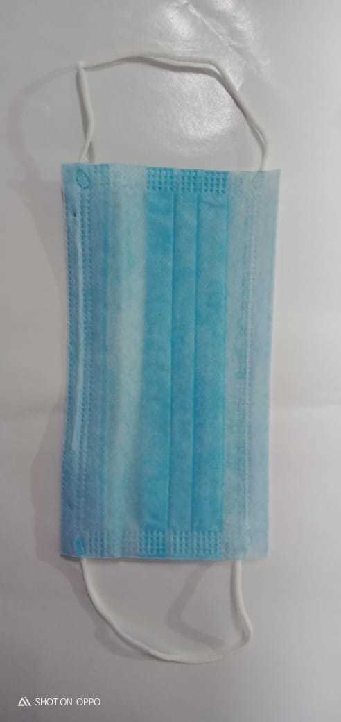 DISPOSABLE 3 PLY NOSE MASK WITH NOSE CLIP, EAR LOOP TYPE, PACK OF 100 PCS.
