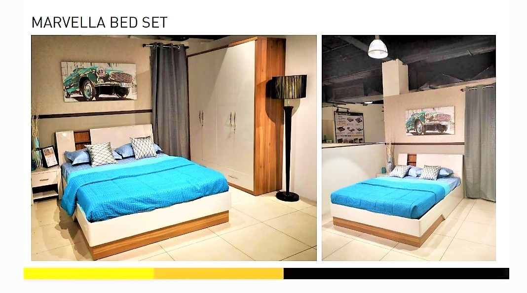 Bedroom sets available with dressing tables, dressers, bed side table, 2 door wardrobe, 3 door wardrobe, 4 door wardrobe, TV Cabinets and a lot more. In all ranges and budgets for you. Premium quality branded furniture in indore