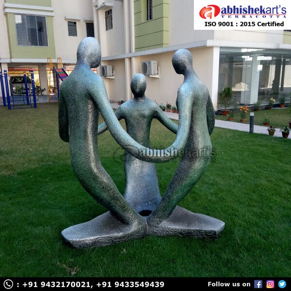 We are one of the leading manufacturers and suppliers of the Fiberglass abstract sculpture. These fiber statues are made of high-grade FRP with weather coated color for long-lasting. The height of each sculpture is available in 6 feet. We also do customized statues.