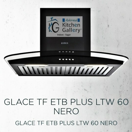 Elica Curved Glass Chimney at best discounted price only at ASHIRWAD KITCHEN GALLERY INDORE 