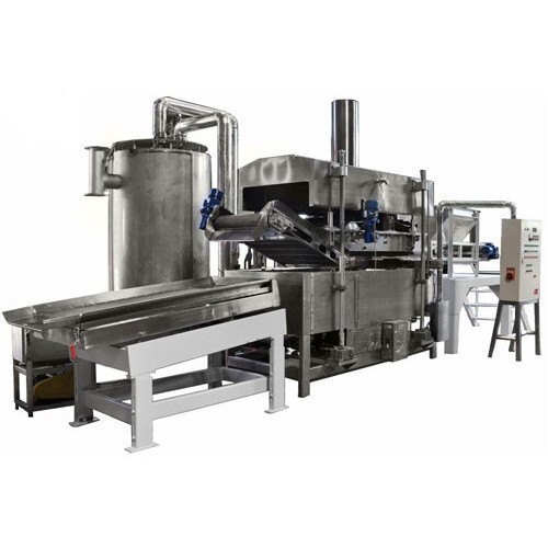 Machine Type	Automatic, Semi-AutomaticCapacity	100 to 1000 k.g/per h.Dimension	4 x 2.5 x 5 FtVoltage V	220-280VMaterial	Stainless SteelTemperature range	0-300 deg celsiusContinuous Potato Chips Fryer Machine Manufacturer in indore