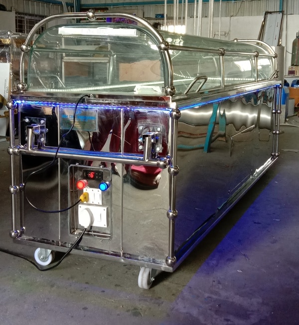 MC 008 Single Dead Body Stainless Steel Heavy Freezer ( Original Glass Type Model)