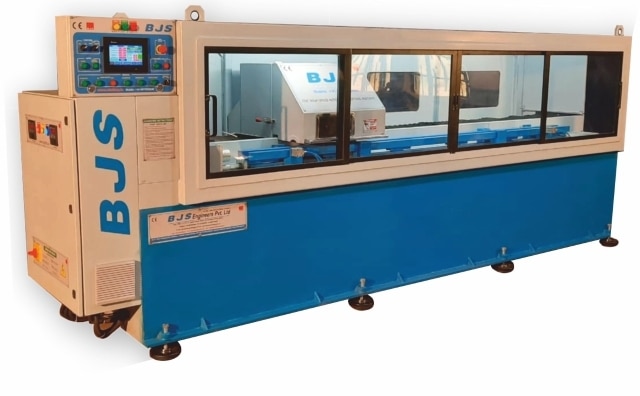 Innovative Features Of Cnc Slotting Machine:-
1. Providing 7” color touch screen for control and settings. 
2. Linear stroke setting by touch screen 
3. Indexing lines setting by touch screen
4. Cutter depth setting by touch screen
5. Fast and accurate slotting  
6. Machine provided with heavy duty cast iron
7. MACHINE PROVIDED WITH HEAVY DUTY CAST IRON WHEELS FOR EASE OF SHIFTING ON FLOOR.
8. SLOTTING HEAD WITH SPECIALLY ARRANGED BEARING PACK, FOR RADIAL & AXIAL HEAVY LOAD.
9. VACUUM CLEANING ARRANGEMENT PROVIDED WITH SEPARATE BLOWER FOR CLEANING OF MACHINE.
10. ADDED LATEST PROGRAMMING FOR MOTOR OVER LOAD FAULT DISPLAY, INTERLOCKING SAFETY FEATURES.
11. FULL LENGTH OF SIDE CLAMPING FOR PIPE FROM SIDES
12. POWERED PIPE HOLDER FOR PIPE INDEXING.
13. DIRECT CLAMPING OF PIPE BY 4 NOS OF PNEUMATIC CYLINDERS FROM SIDES FULLY ENCLOSED
14. USING HEAVY DUTY PU TRANSPARENT DUCT PIPE FOR DUST EXHAST
15. USING SMC AND JANATICS MAKE PNEUMATICS FOR HIGH ACCURACY.