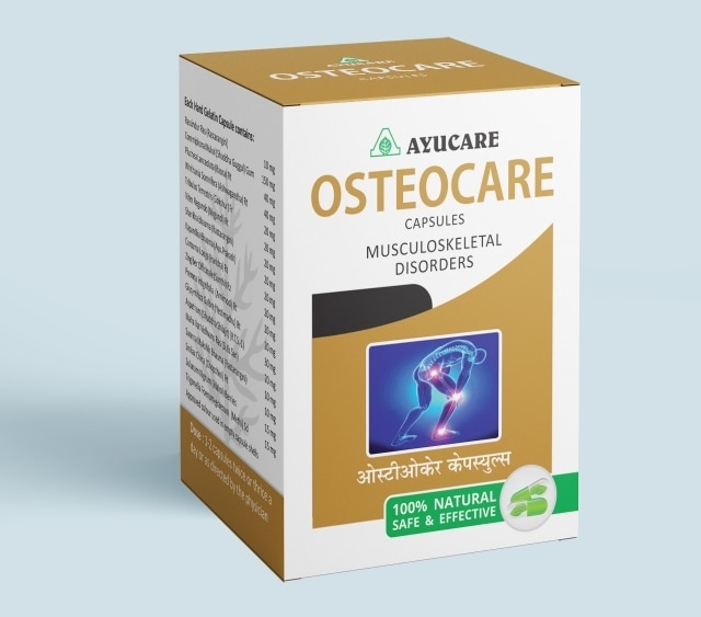 Packaging Size : 30 capProduct Type : Finished ProductDose : 2 capsules twice or thrice a dayOsteocare Capsule
