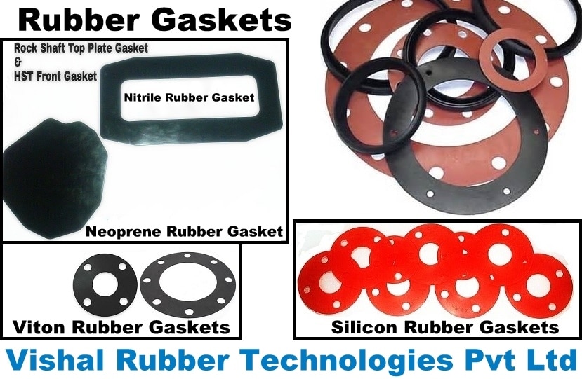 Rubber Gaskets are usually manufactured using Rubber Moulding Process as moulding process is considered for tight bonding of moulecules of rubber rather than cut gaskets. We recommend moulded rubber gaskets for its quality purpose.Flange Gaskets are manufactured in various standard like ANSI (Class 150, 300, 600, ...) , BSTD, T17, PN10, etc or Non Standard Sizes with both Full face and Ring type or Raised face.Rubber gaskets are manufactured according to customer requirement and specifications. Types of Rubber Gaskets:1. Natural Rubber Gaskets2. EPDM Rubber Gaskets3. Neoprene Rubber Gaskets4. Nitrile Rubber Gaskets5. Silicon Rubber Gaskets6. Viton Rubber Gaskets7. Butyl Rubber Gaskets8. Commercial Grade Rubber Gaskets9. Industrial Grade Rubber Gaskets