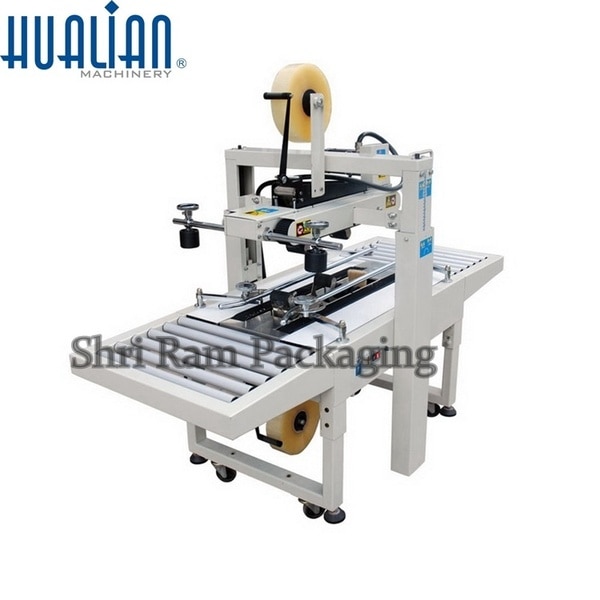 FXJ series semi automatic carton sealer is mainly used to seal cartons ,which can operate alone and can also be equipped into product line .Features:FeaturesFXJ series semi automatic carton sealer is suitable for circumstances where the size of cartons does not change frequently ,which especially fits for continuous sealing of cartons in the same size . the machine is used in the field of domestic electrical appliance, foodstuffs, general merchandise ,medicine and chemical industries.Technical SpecificationModel FXJ-6050Voltage(V/Hz) 220v/50HzPower(W) 200Available Adhesive Tape BOPP water free adhesive tape PVC adhesive tapeTapping Speed (m/min) 20Max. Carton Size (W x H) mm 500 x 600Min. Carton size (W x H) mm 140 x 110Height of table (mm) 635 - 780External Dimension (L x W X H ) mm 1755 x 800 x (960-1650 )Net Weight 120kg